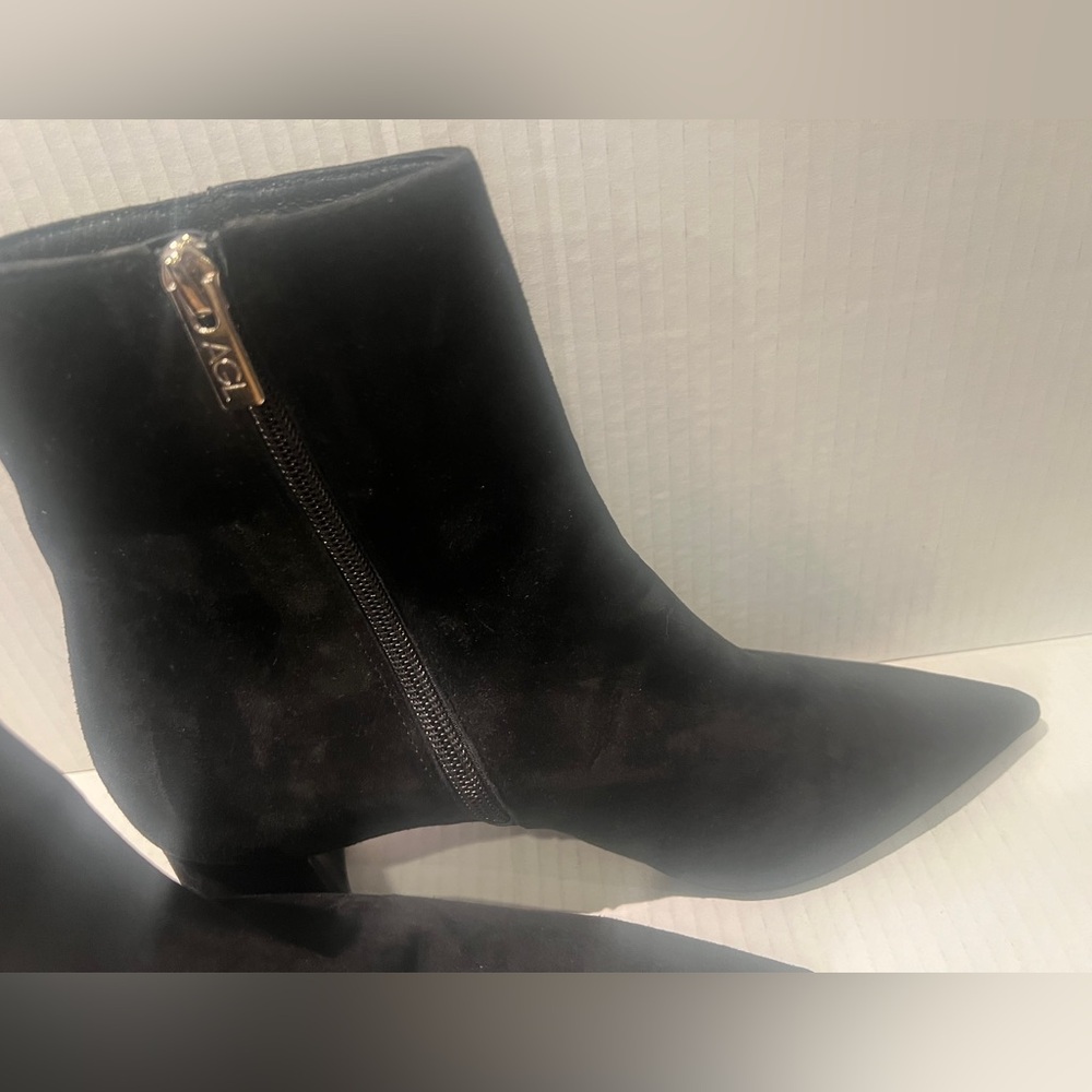 Agl Mimma Pointed Toe Block Heel Black Suede Wome… - image 6